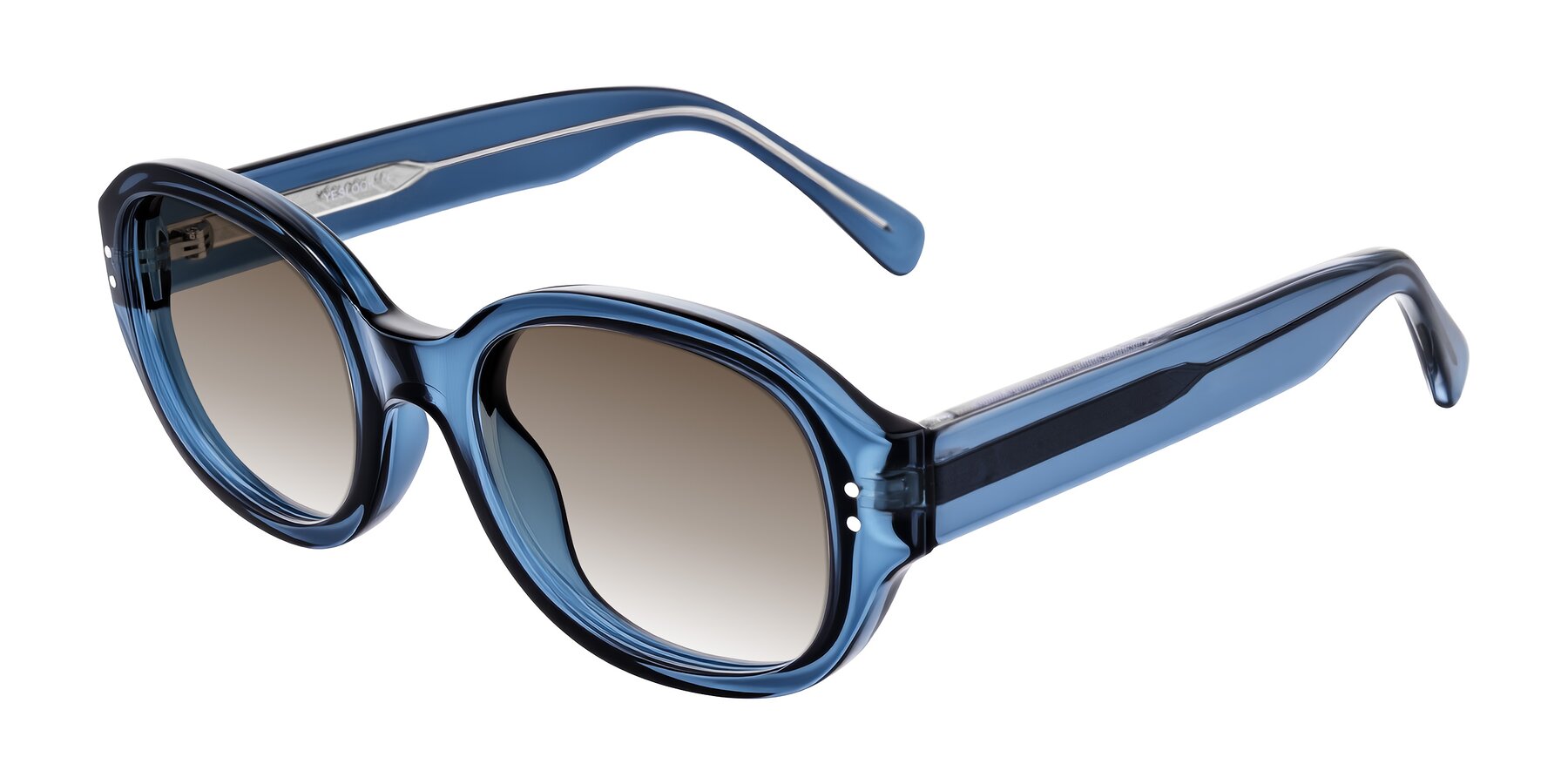 Angle of Novak in Translucent Blue with Brown Gradient Lenses