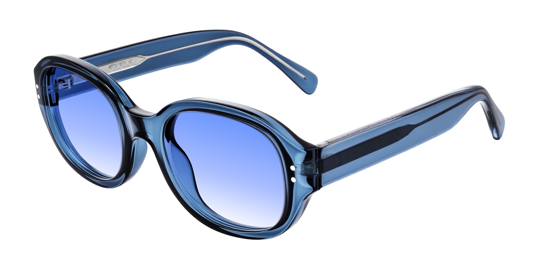 Angle of Novak in Translucent Blue with Blue Gradient Lenses