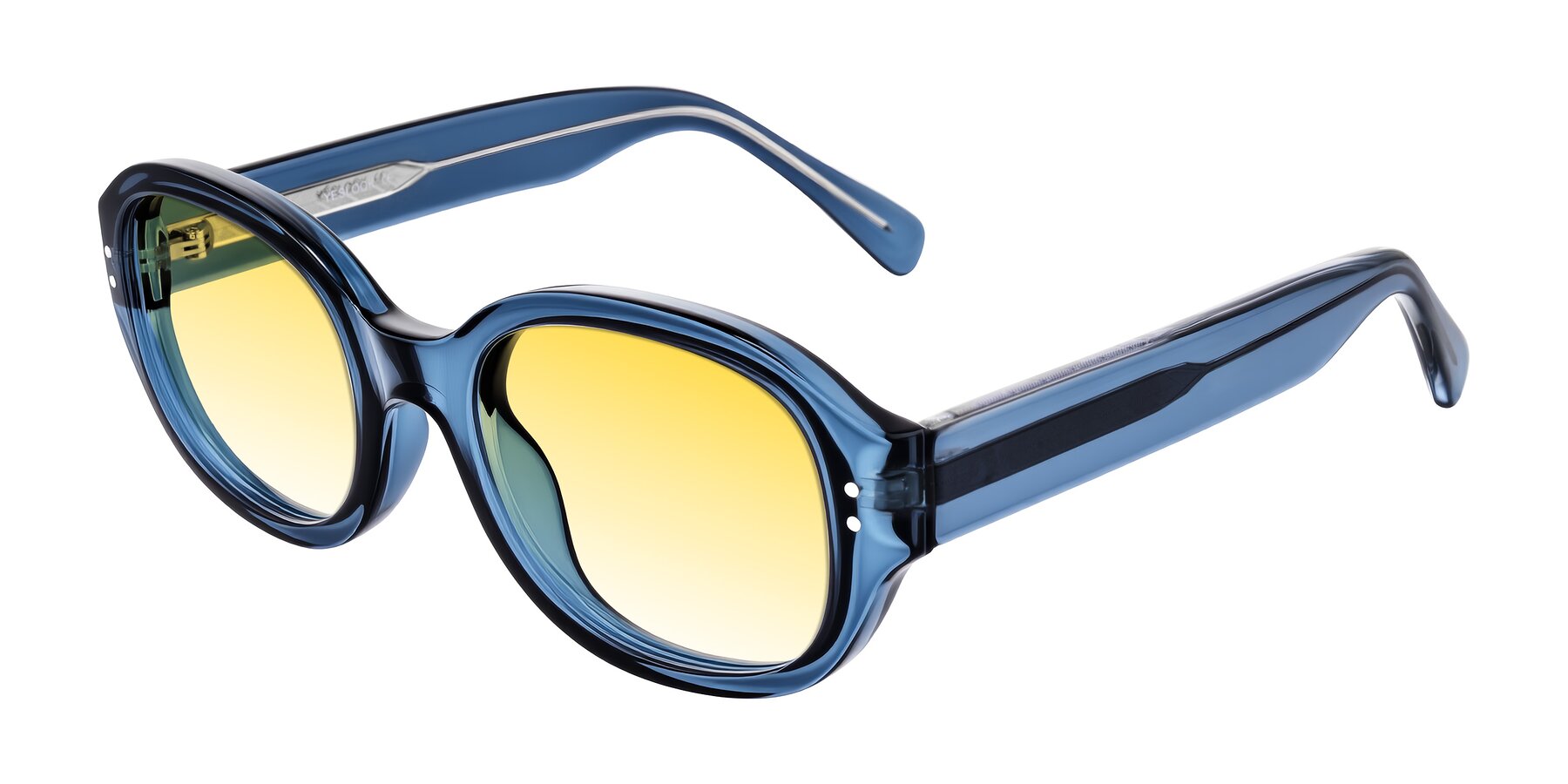 Angle of Novak in Translucent Blue with Yellow Gradient Lenses