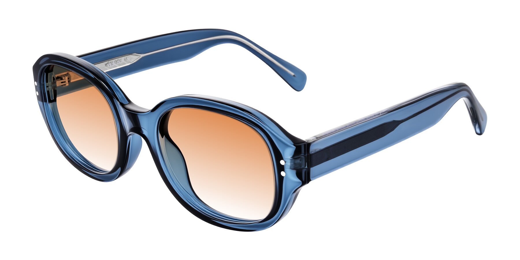 Angle of Novak in Translucent Blue with Orange Gradient Lenses
