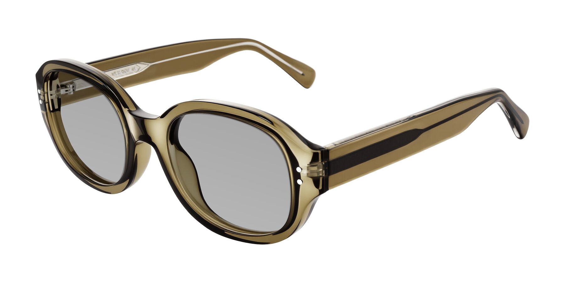 Angle of Novak in Translucent Olive Gray with Light Gray Tinted Lenses