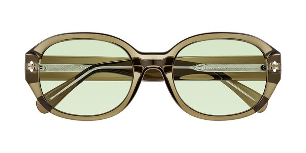 Front of Novak in Translucent Olive Gray