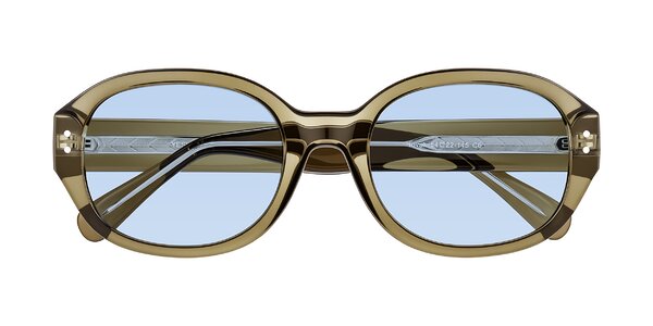 Front of Novak in Translucent Olive Gray