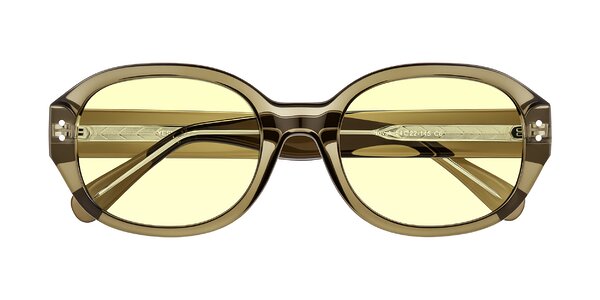 Front of Novak in Translucent Olive Gray