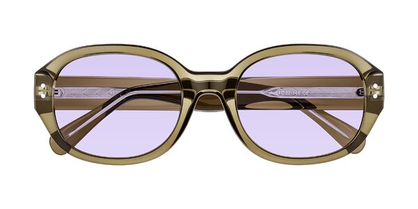 Front of Novak in Translucent Olive Gray