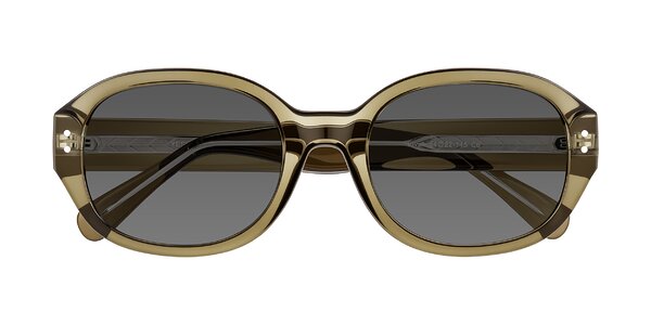 Front of Novak in Translucent Olive Gray