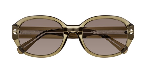 Front of Novak in Translucent Olive Gray
