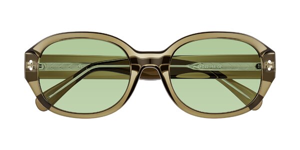 Front of Novak in Translucent Olive Gray