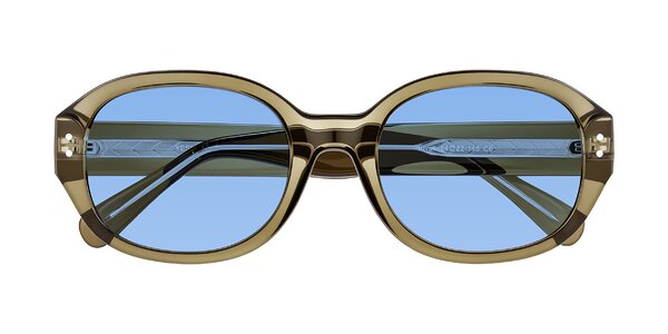 Front of Novak in Translucent Olive Gray