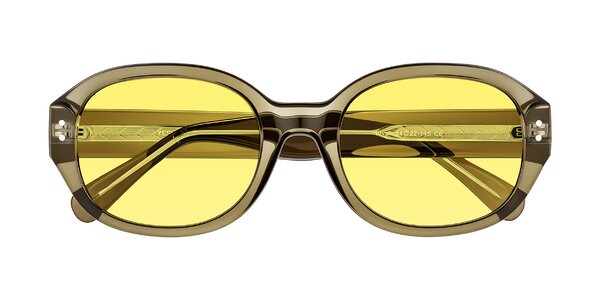 Front of Novak in Translucent Olive Gray
