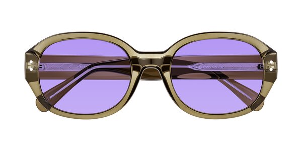 Front of Novak in Translucent Olive Gray