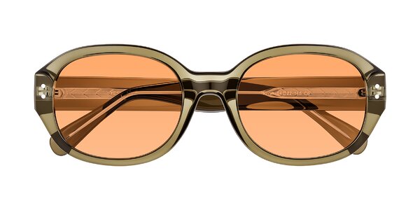 Front of Novak in Translucent Olive Gray