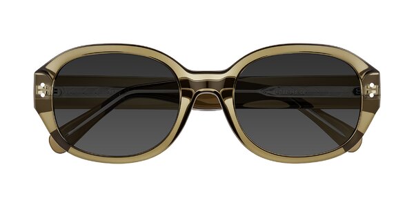Front of Novak in Translucent Olive Gray