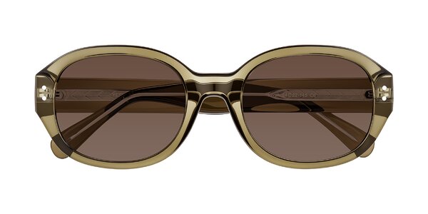 Front of Novak in Translucent Olive Gray