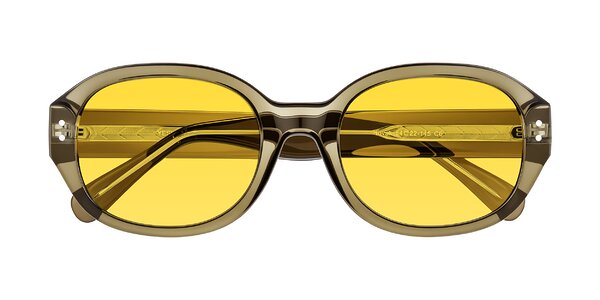 Front of Novak in Translucent Olive Gray