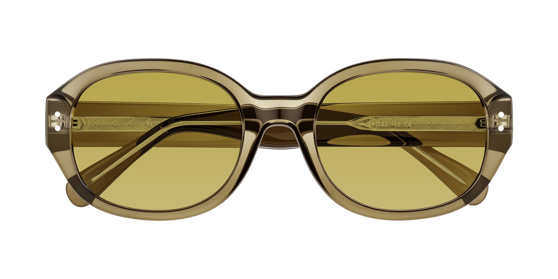Translucent Olive Gray Hipster Oversized Oval Tinted Sunglasses with ...