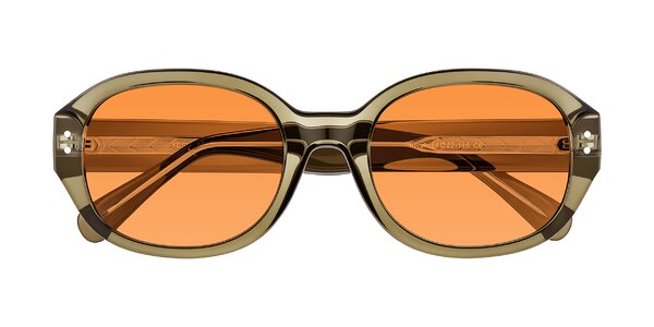 Front of Novak in Translucent Olive Gray