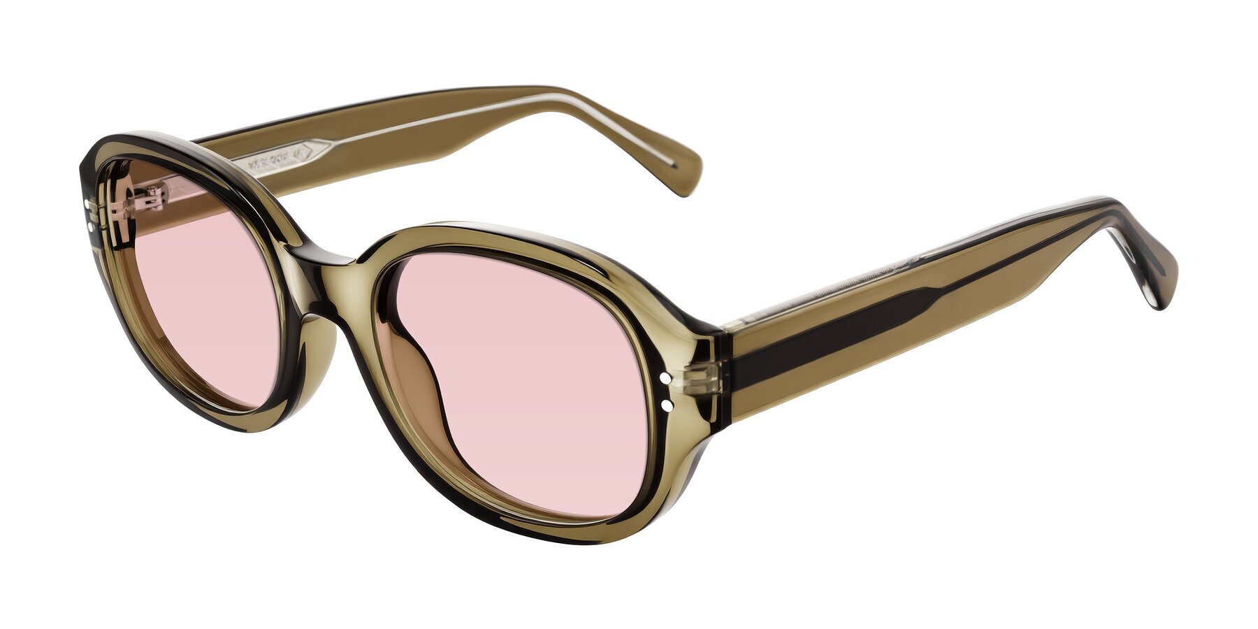 Angle of Novak in Translucent Olive Gray with Light Garnet Tinted Lenses