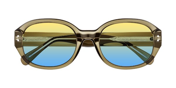 Front of Novak in Translucent Olive Gray