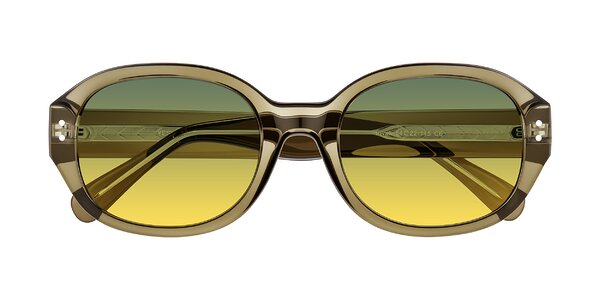 Front of Novak in Translucent Olive Gray