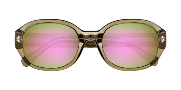 Front of Novak in Translucent Olive Gray