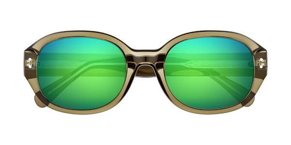 Front of Novak in Translucent Olive Gray