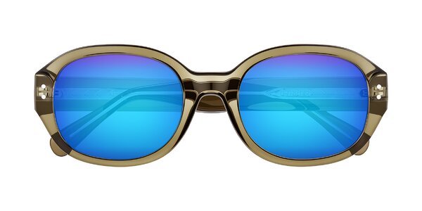 Front of Novak in Translucent Olive Gray
