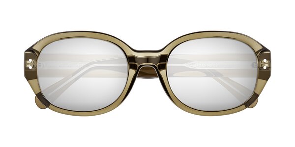 Front of Novak in Translucent Olive Gray