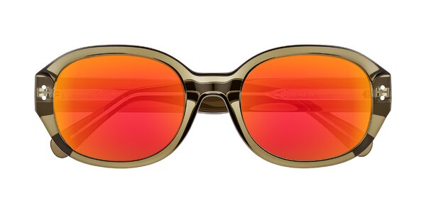 Front of Novak in Translucent Olive Gray