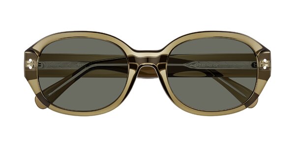 Front of Novak in Translucent Olive Gray