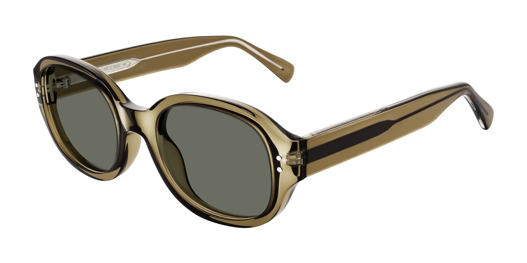 Angle of Novak in Translucent Olive Gray with Gray Polarized Lenses