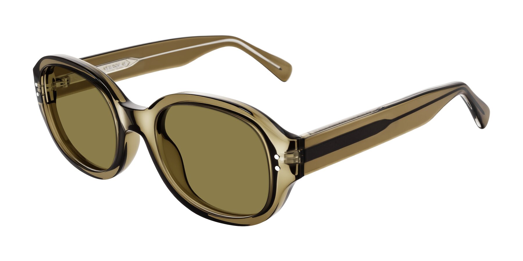 Angle of Novak in Translucent Olive Gray with Brown Polarized Lenses