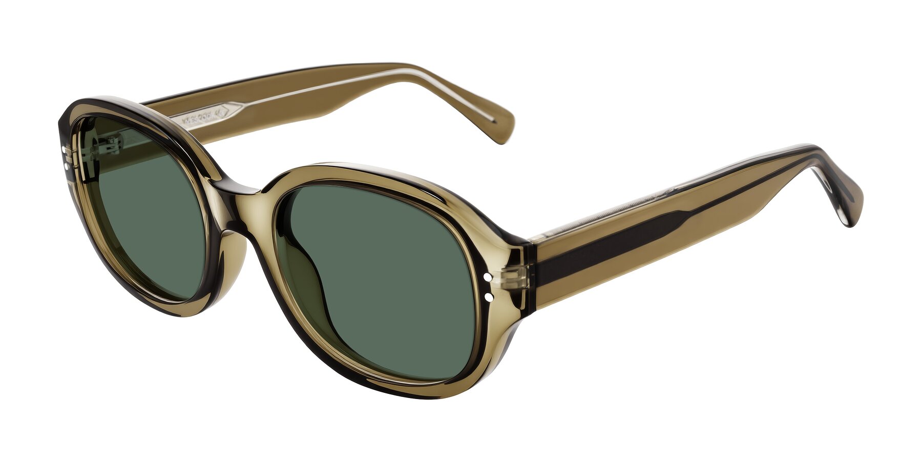 Angle of Novak in Translucent Olive Gray with Green Polarized Lenses
