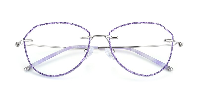 Y7005 - Purple / Silver Eyeglasses