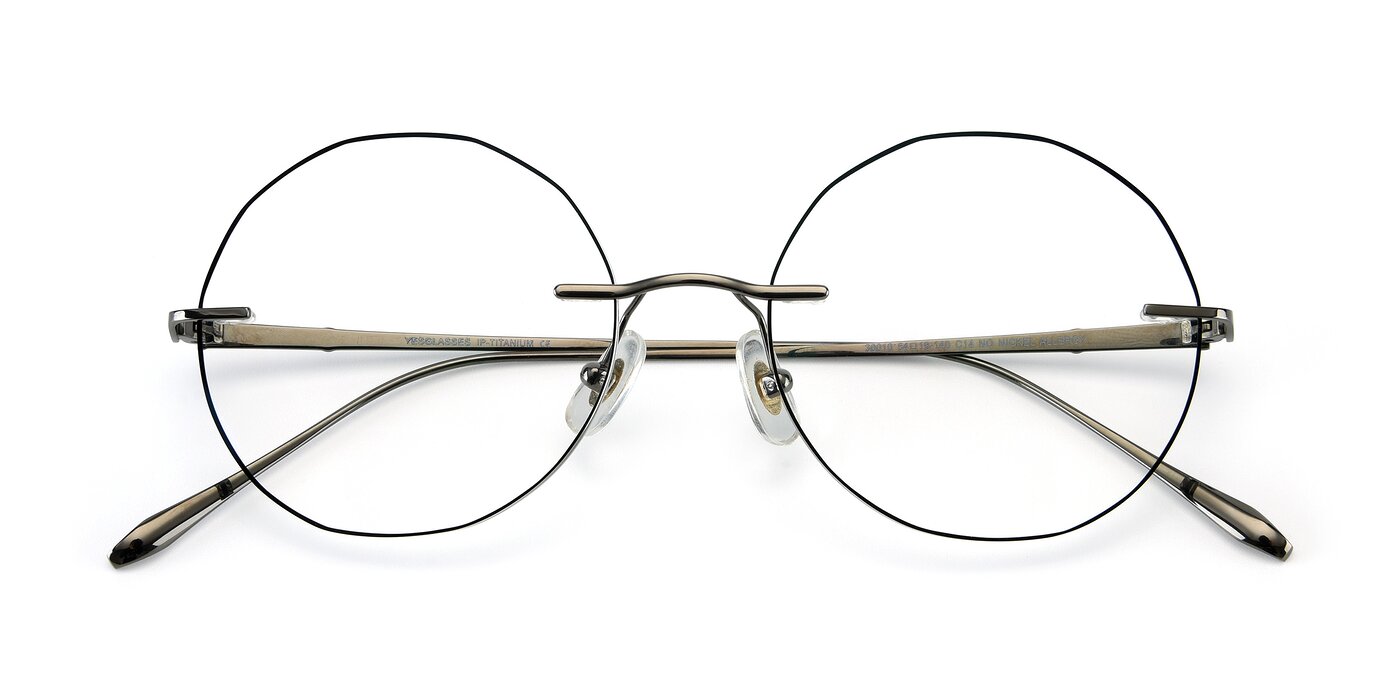 Y7007 -  Gunmetal / Black Reading Glasses