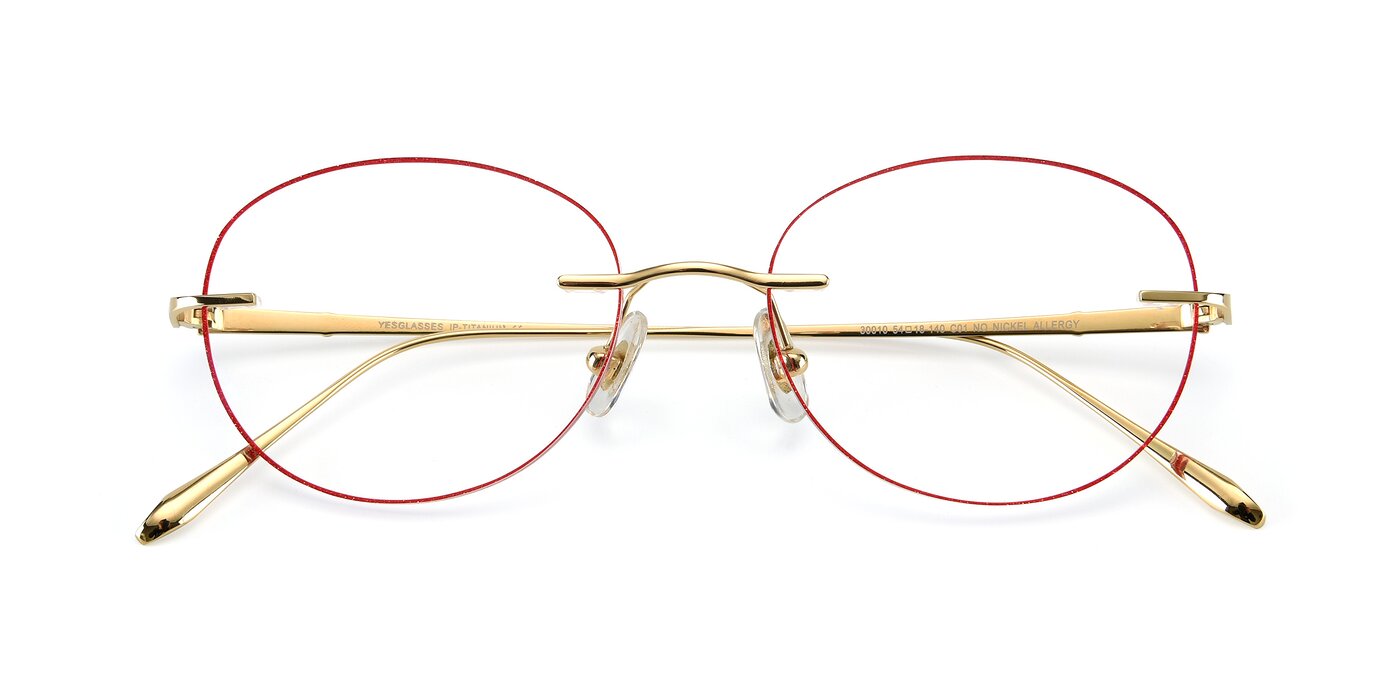 Y7009 - Gold / Red Eyeglasses