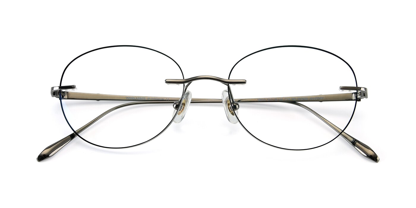 Y7009 -  Gunmetal / Black Reading Glasses
