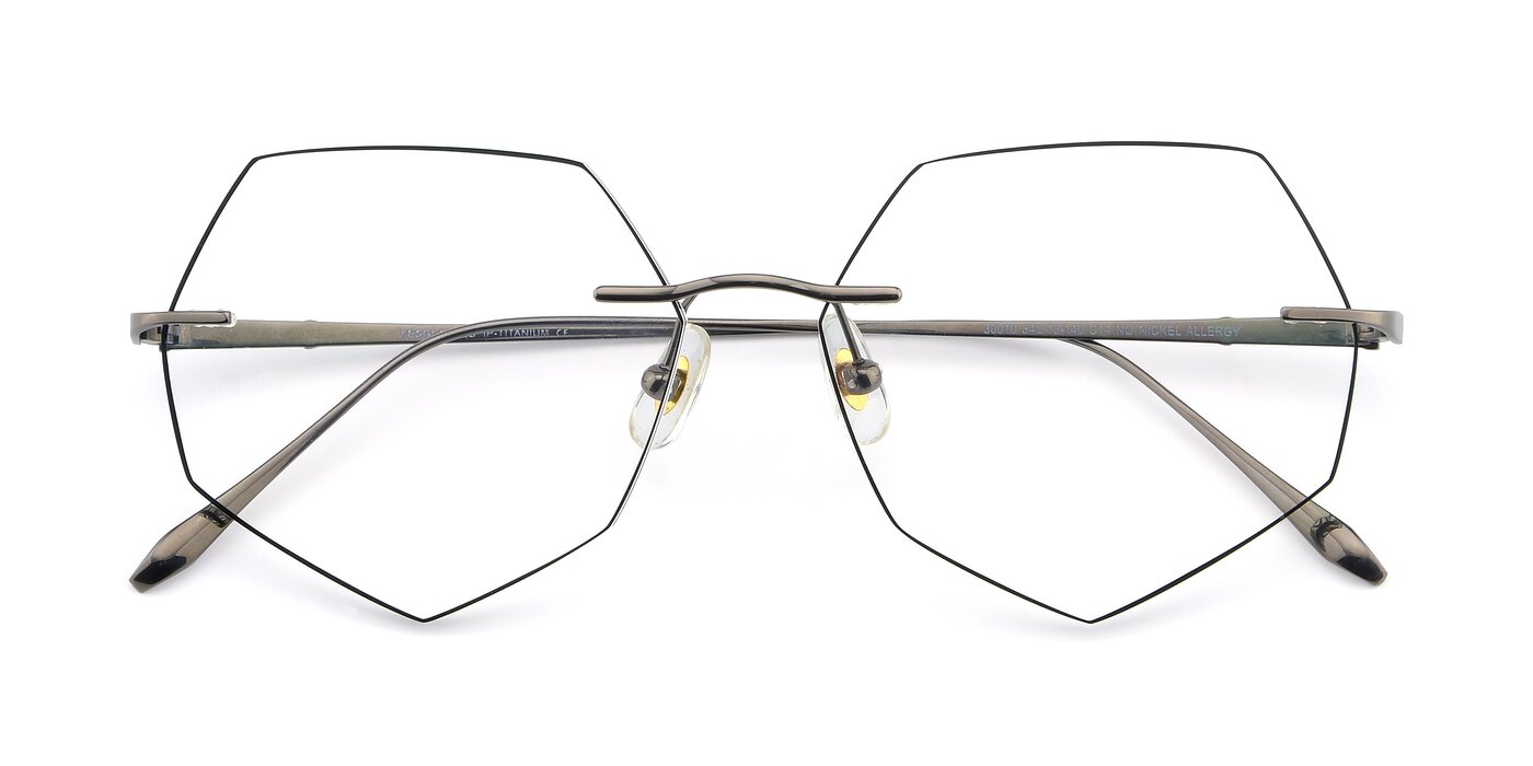 Y7019 -  Gunmetal / Black Reading Glasses
