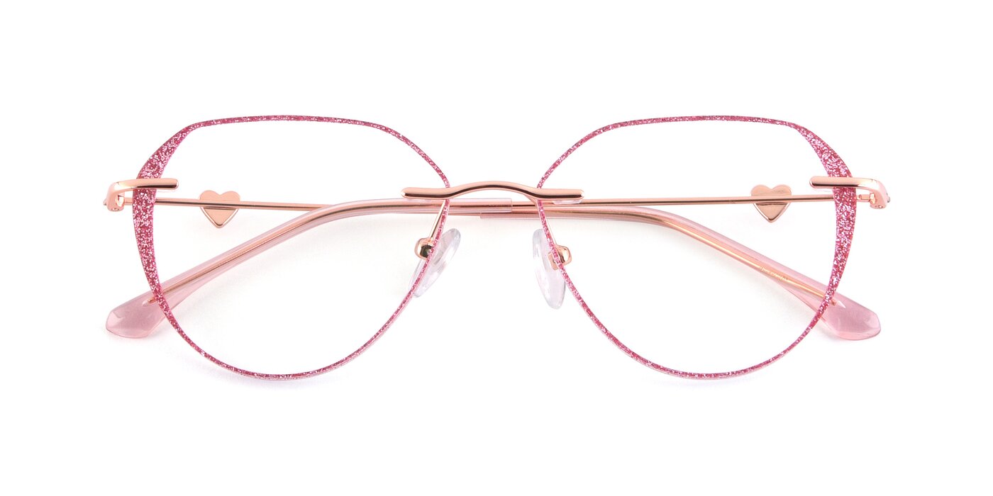 Ketty - Rose Gold / Pink Blue Light Glasses
