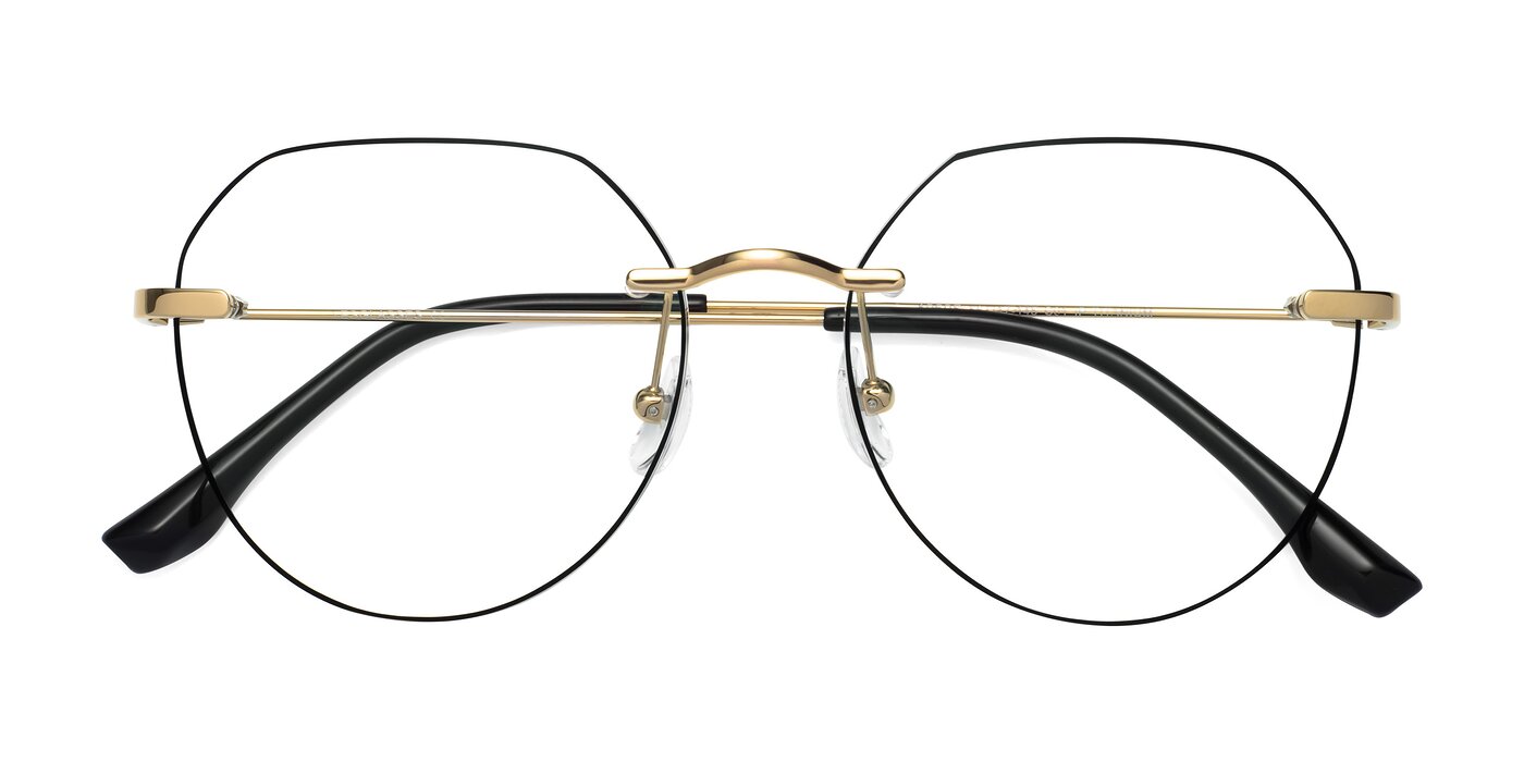 1960S - Gold / Black Reading Glasses