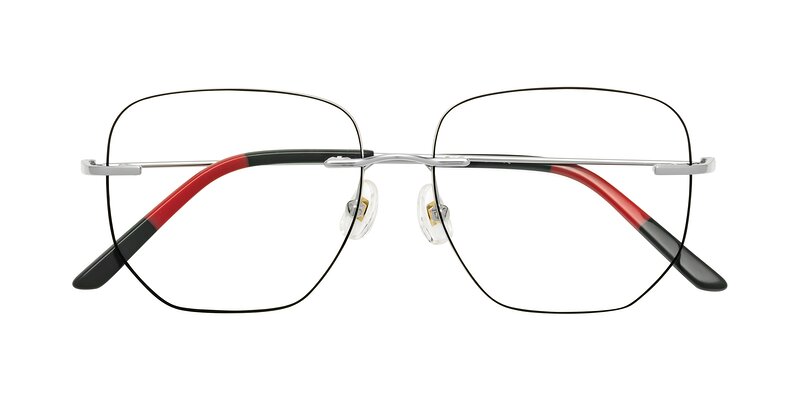 Y7055 - Black / Silver Eyeglasses
