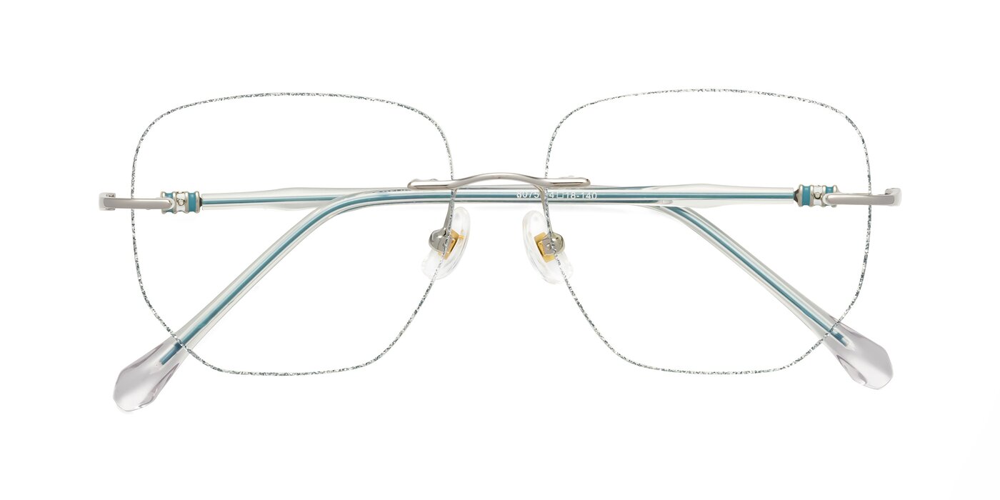Y7056 - Silver Glitter / Silver Eyeglasses