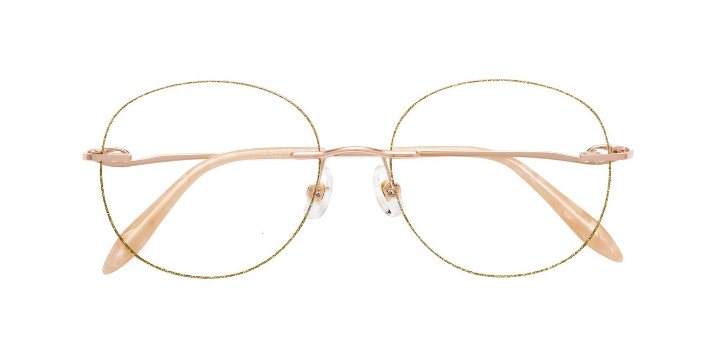 Y7058 - Gold Glitter / Rose Gold Blue Light Glasses