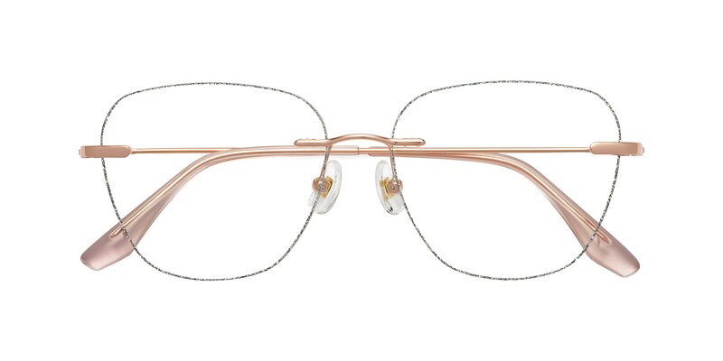 Y7059 - Silver Glitter / Rose Gold Eyeglasses