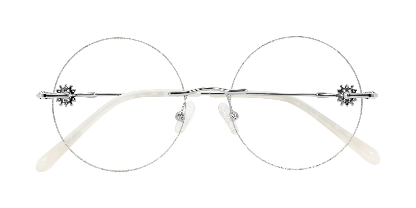 Clea - Silver Glitter/Silver Eyeglasses