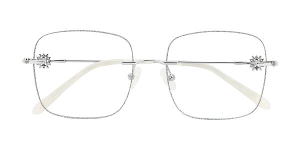 Front of Viveca in Silver Glitter/Silver