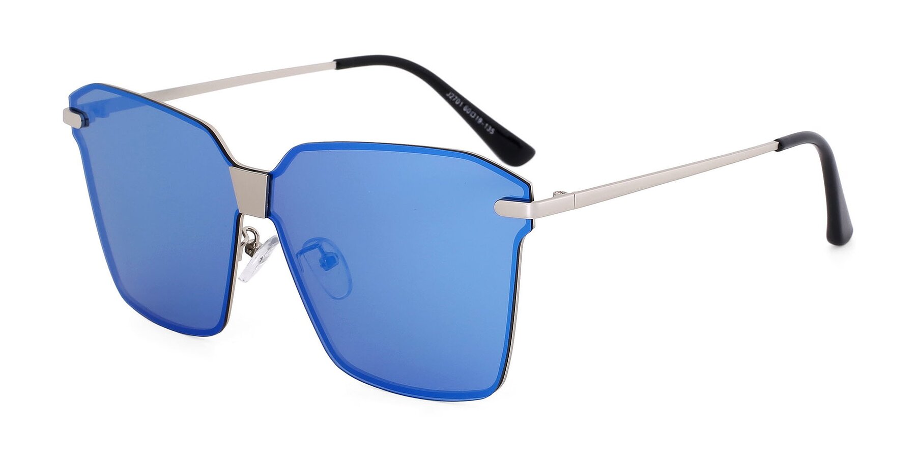 Angle of J2701 in Gunmetal with Blue Mirrored TAC Lenses