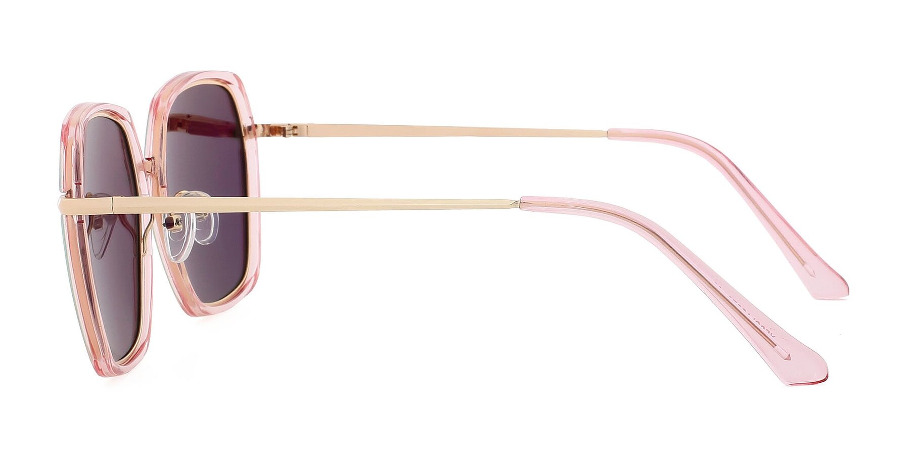 Side of 5847 in Pink-Gold with Gold Mirrored TAC Lenses