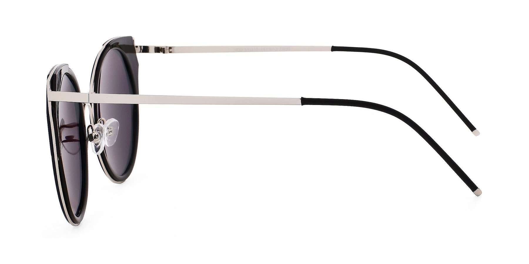 Side of 1833 in Black-Silver with Silver Mirrored TAC Lenses
