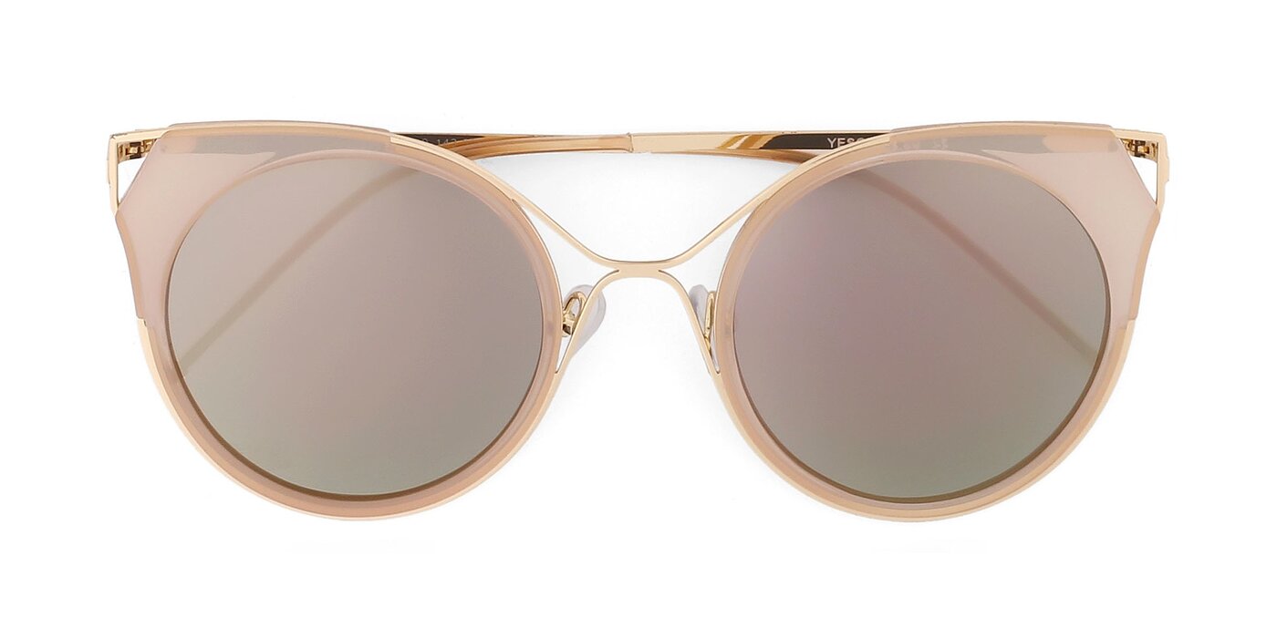 1833 - Brown / Gold Mirrored Polarized Sunglasses